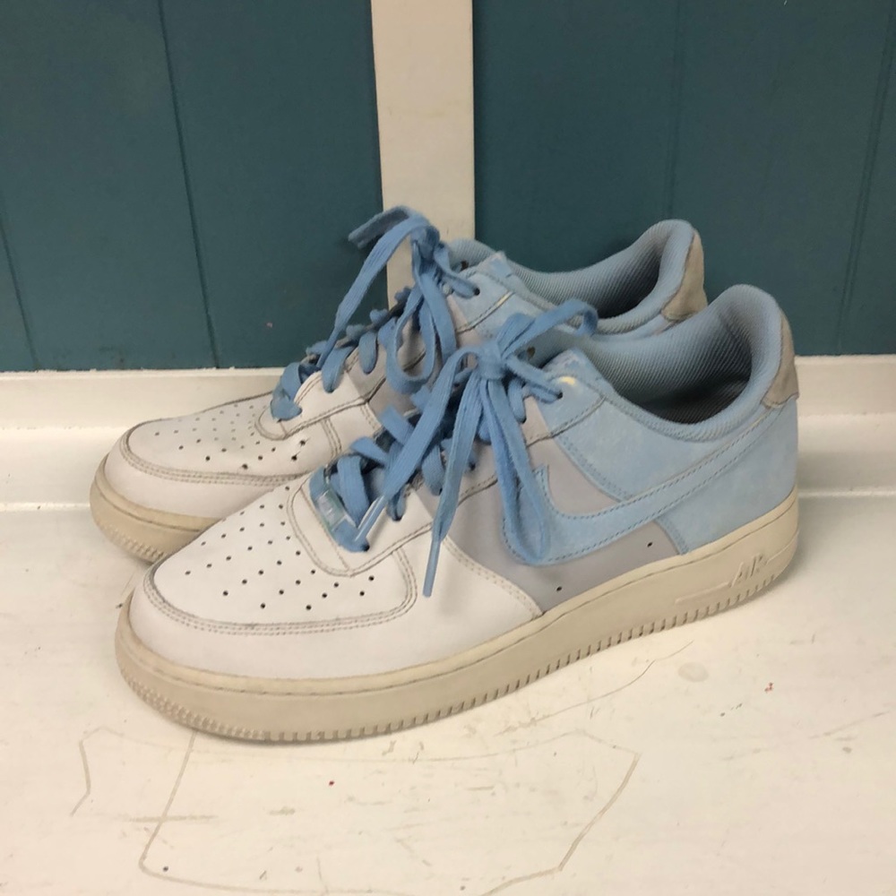 Nike Air‎ Force 1 Low Psychic Blue Grey 2021 Men's Sz 7.5 CZ0337-400